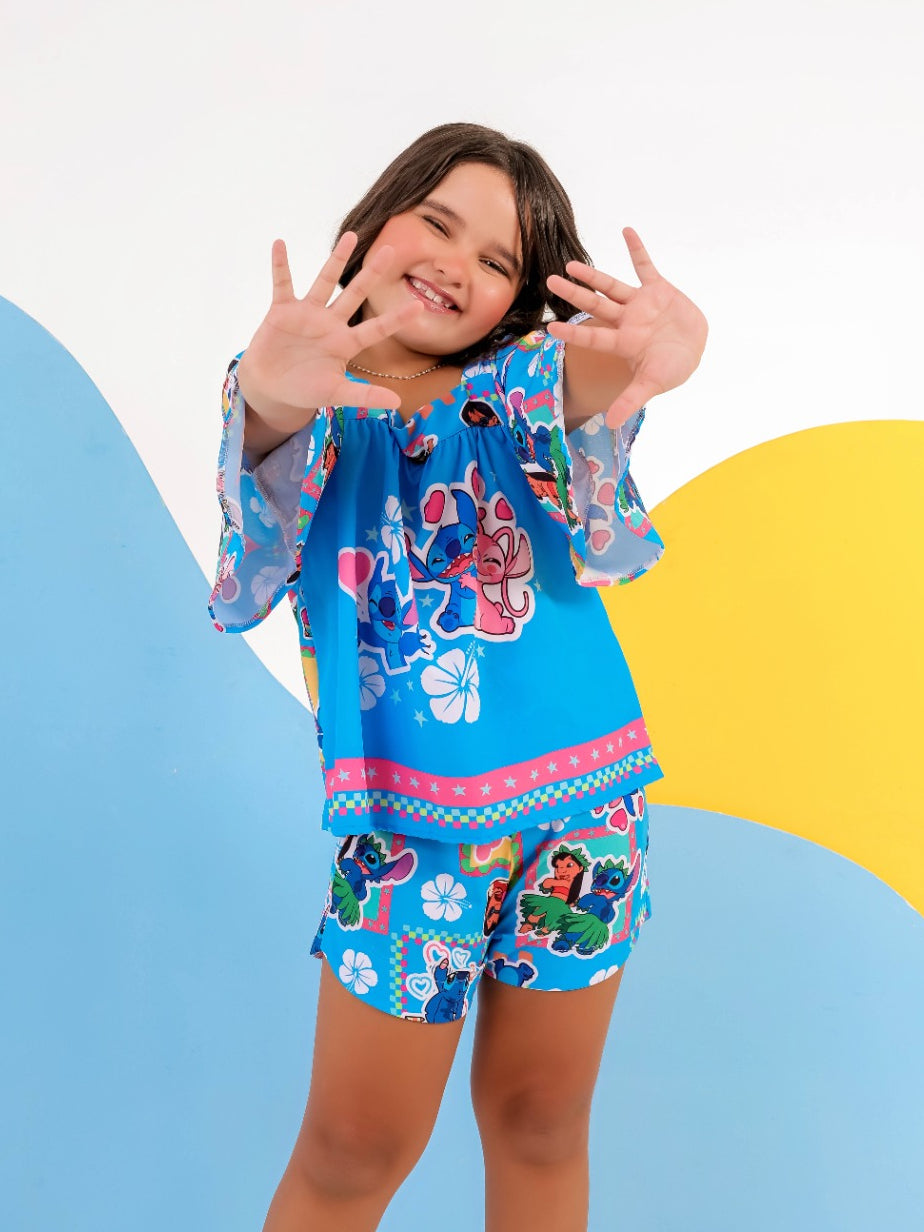Conjunto Infantil Menina Barato Promoção Primavera Verão