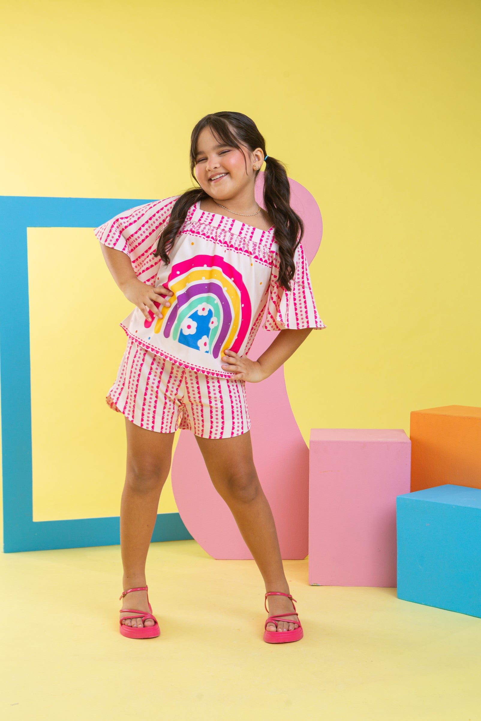 Conjunto Sofia Infantil Menina Arco-Iris