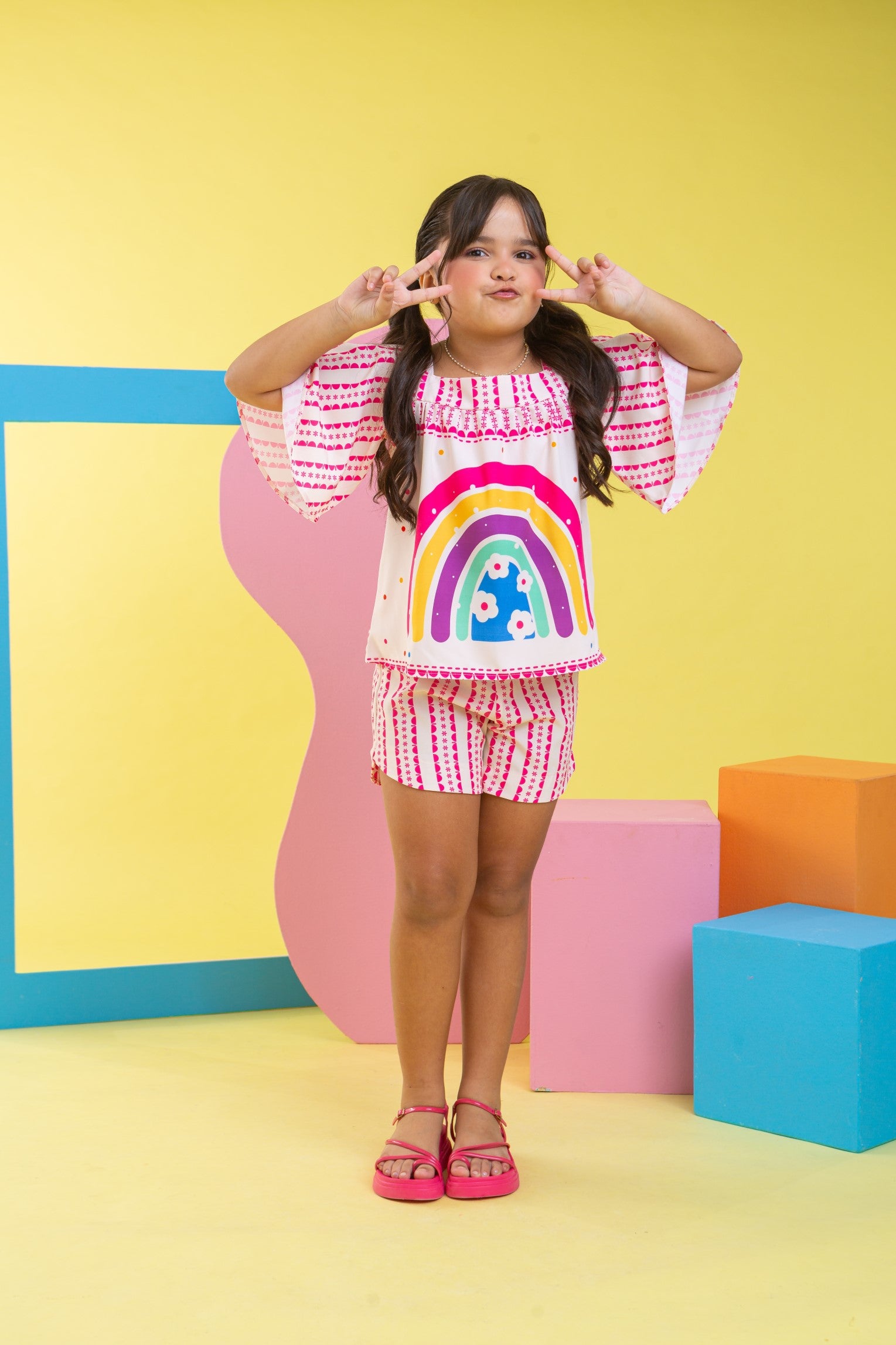 Conjunto Sofia Infantil Menina Arco-Iris