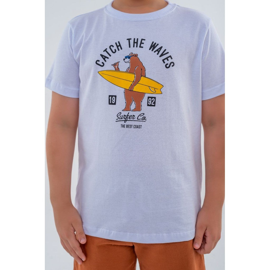 Conjunto Moletom Menino Urso Surfista