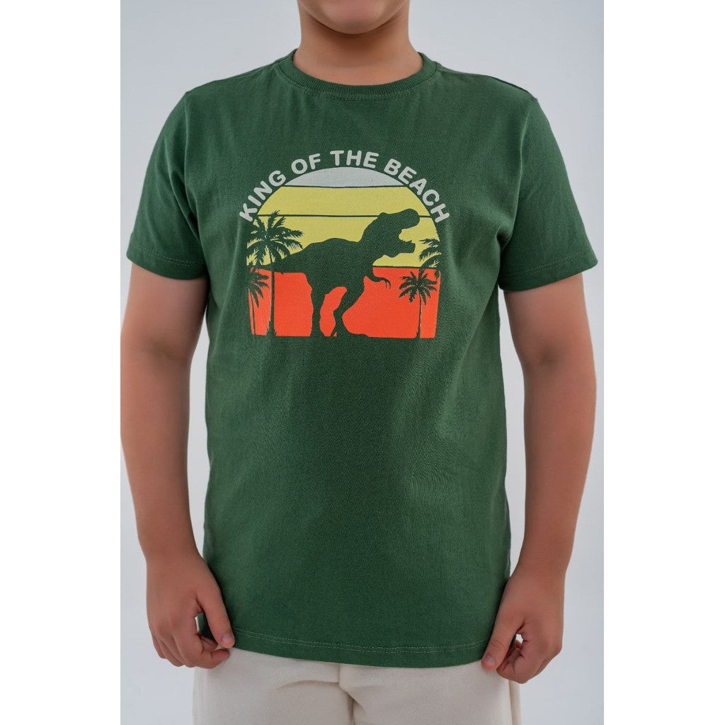 Conjunto Moletom Menino Dino na Praia