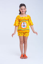 Conjunto Sofia Infantil Menina Amarelo