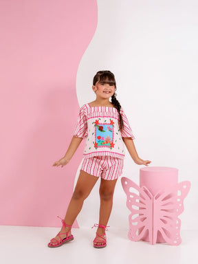 Conjunto Infantil Menina Barato Promoção Primavera Verão