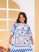 Vestido Manga Longa Infantil Menina Moda Festas Estampa Farm Animais Flores