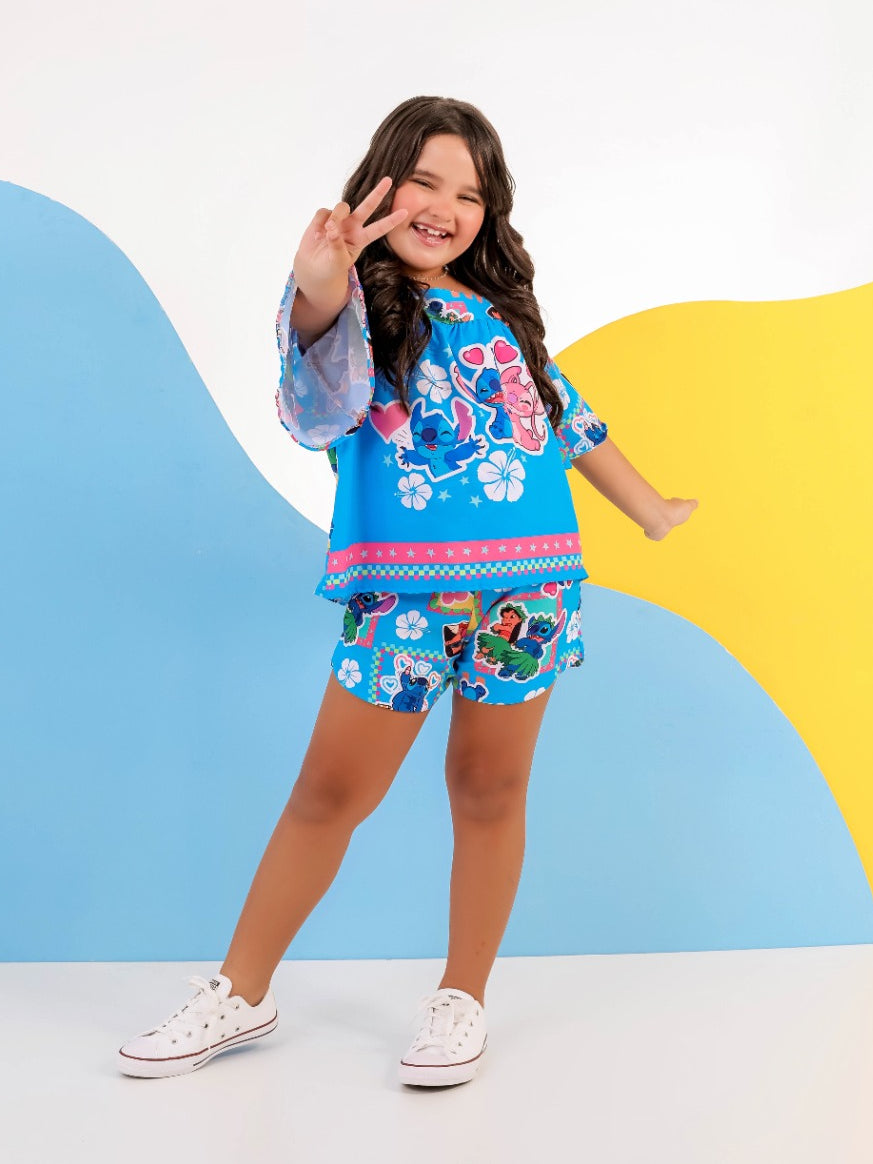 Conjunto Infantil Menina Barato Promoção Primavera Verão