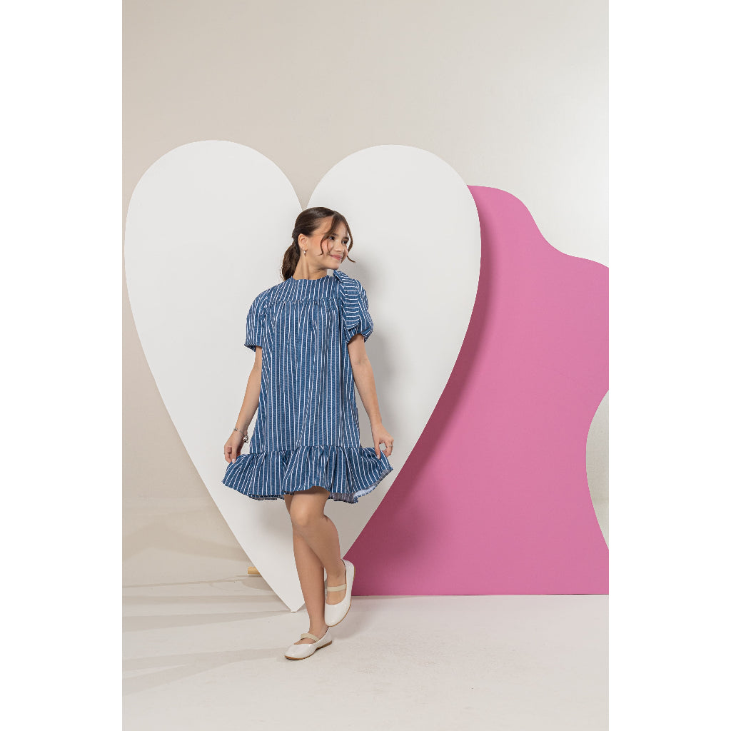 Vestido Longo Infantil Feminino Mãe e Filha Manga Bufante