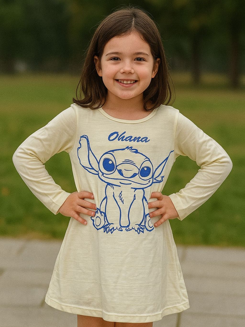 Kit 2 Vestidos Manga Longa Infantil De Personagens Para o Frio 2 a 8 Anos Outono e Inverno