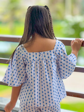 Conjunto Sofia Infantil Menina Azul Tucano