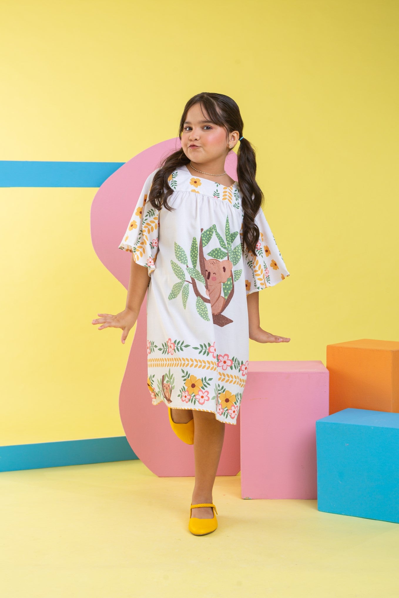 Vestido Lara Manga Longa Coala
