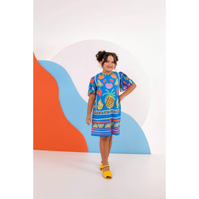 Vestido Infantil Menina Casual Estampado Farm