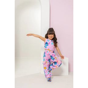 Conjunto Stitch Infantil Menina Calça e Blusa Regata Amarração Atrás