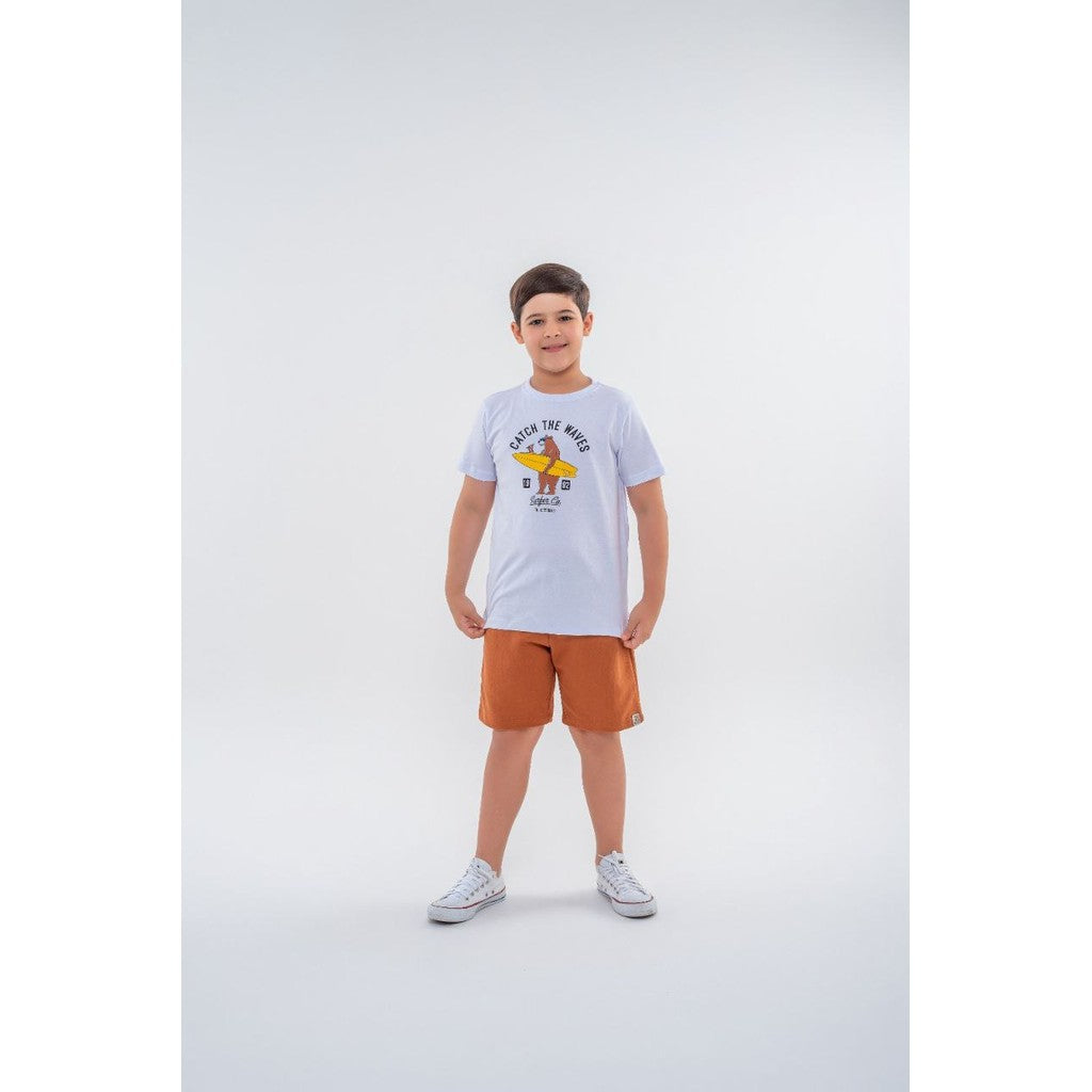 Conjunto Moletom Menino Urso Surfista