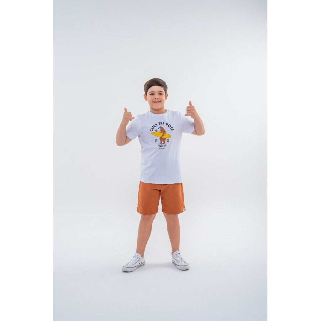 Conjunto Moletom Menino Urso Surfista