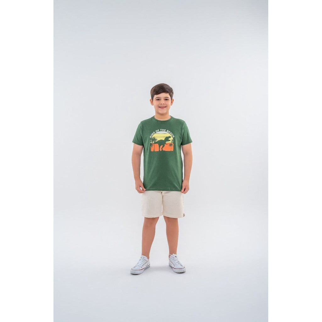 Conjunto Moletom Menino Dino na Praia